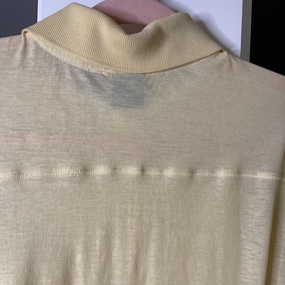 Hugo Boss Mens Polo Shirt Yellow Size Medium Pure Cotton Short Sleeve Button - Picture 16 of 16